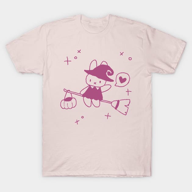 Cute Witch Bunny T-Shirt by Cati Daehnhardt
